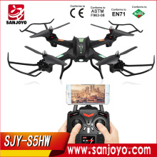 Супер RC беспилотный SJY-S5HW Мультикоптер fpv WiFi с 2-мегапиксельная HD камера Безголовый высоте держать Дрон со светодиодными огнями Дрона против x5sw привод